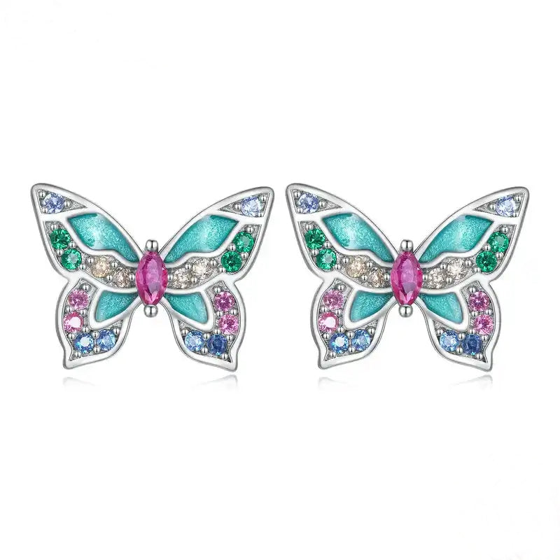 Aros Mariposa Esmaltadas