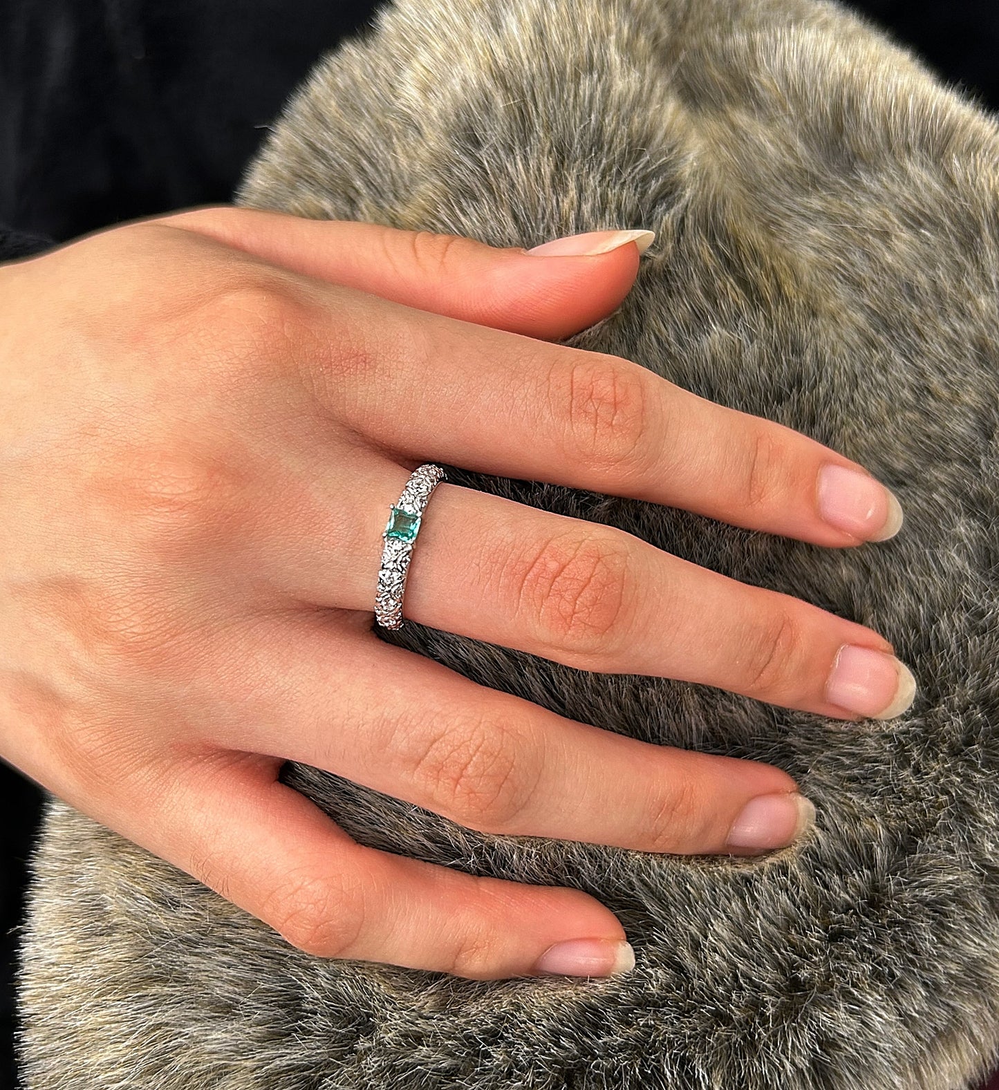 Anillo Cedro Plata Mujer