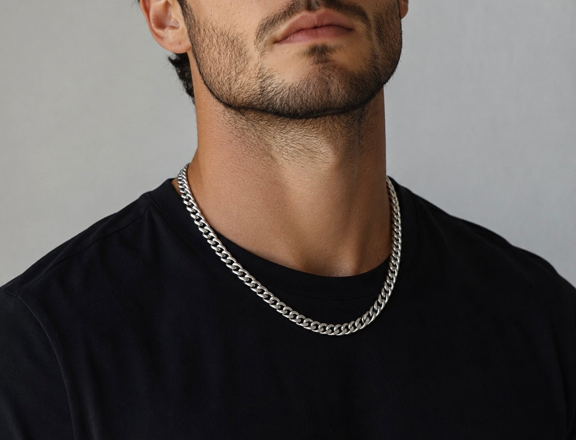 Collar Cadena Cubana Hombre
