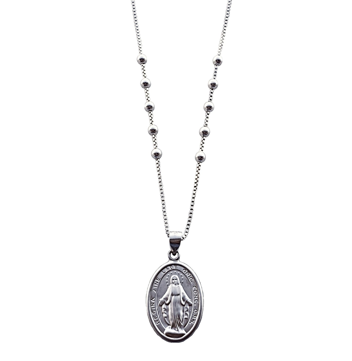 Collar Mujer Plata Virgen de los Rayos