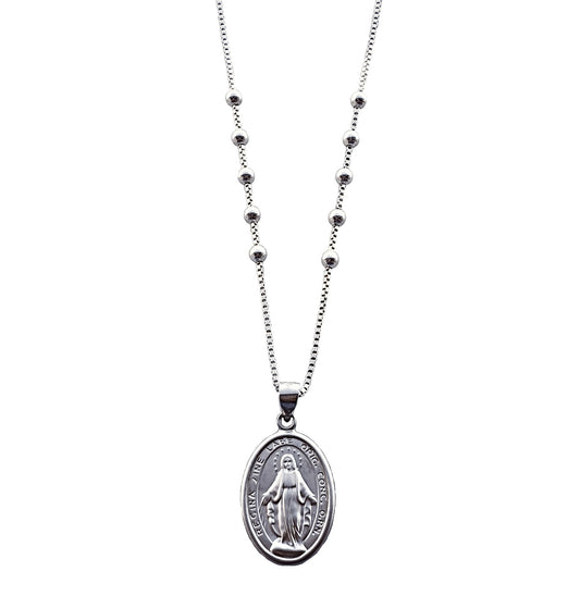 Collar Mujer Plata Virgen de los Rayos