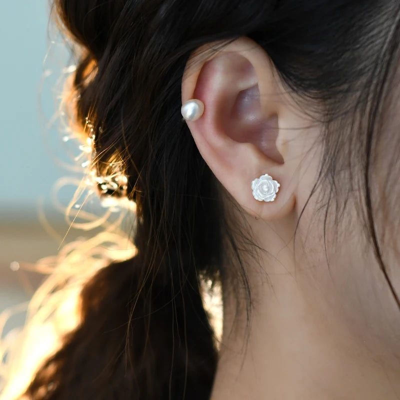 Aros Flor Nacar