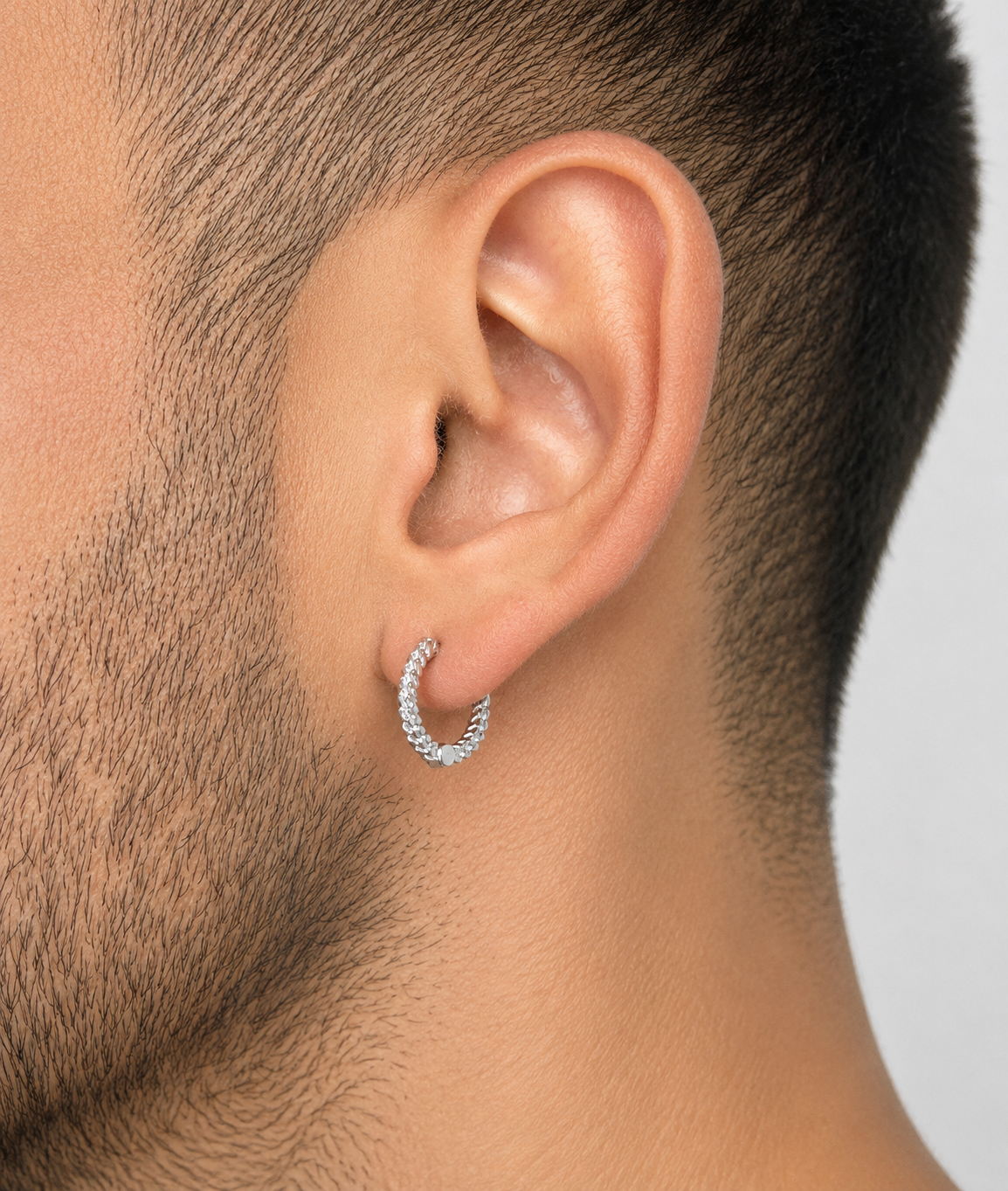 Aros Hombre Cadena Plata (PAR)