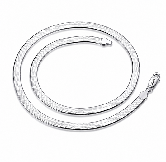 Collar Cinta Plata Hombre
