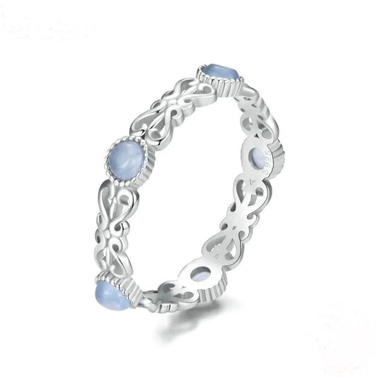 Anillo Lunar  Mujer Plata