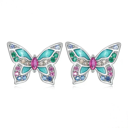 Aros Mariposa Esmaltadas