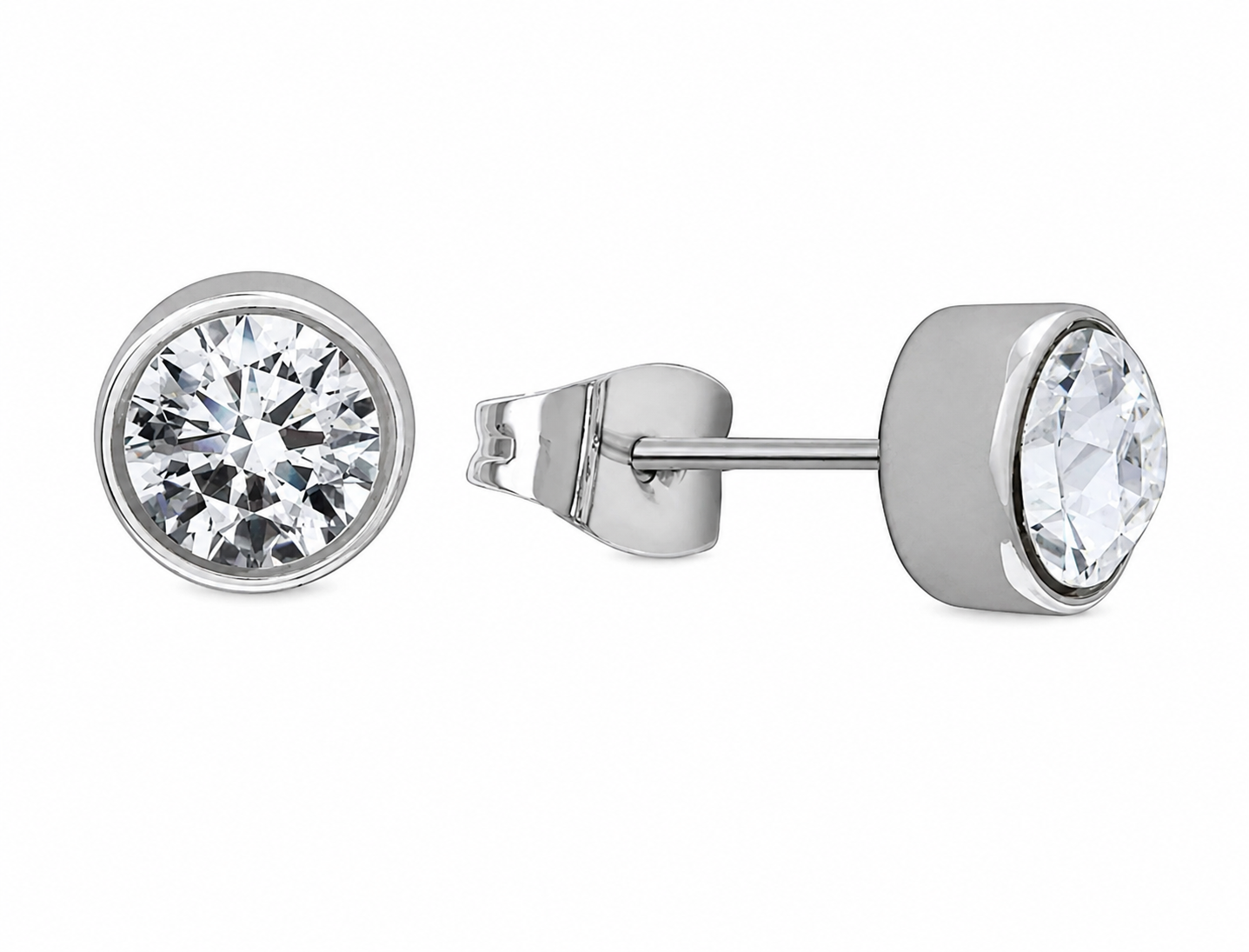 Aros Hombre Punto de Luz Plata