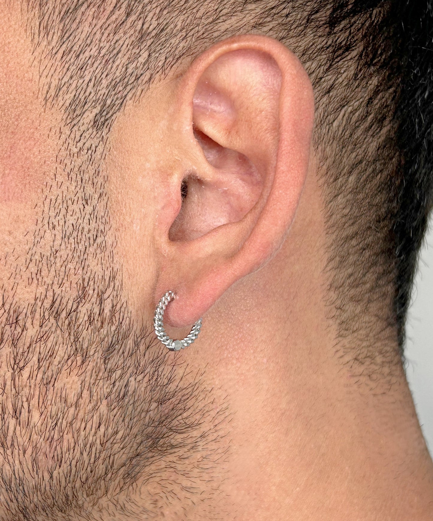 Aros Hombre Cadena Plata (PAR)