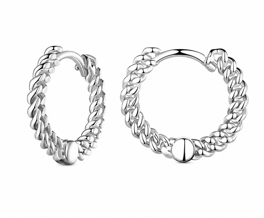 Aros Hombre Cadena Plata (PAR)