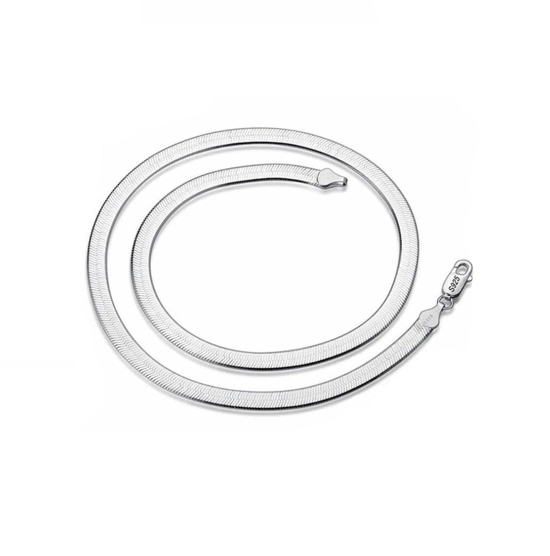 Collar Cinta Plata Hombre