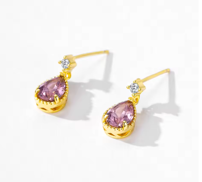 Aros Rodolita Baño Oro 18 Kts