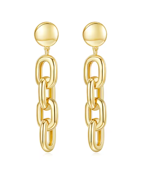 Aros Cadena Baño Oro 18 Kts