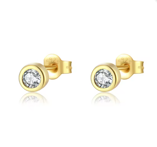 Aros Punto de Luz Baño Oro 18 Kts