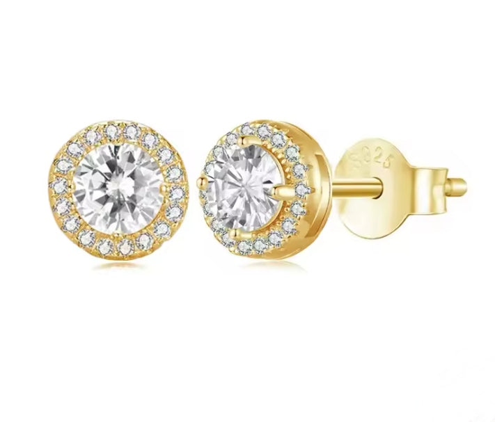 Aros Argolla Circones Baño de Oro 18 Kts