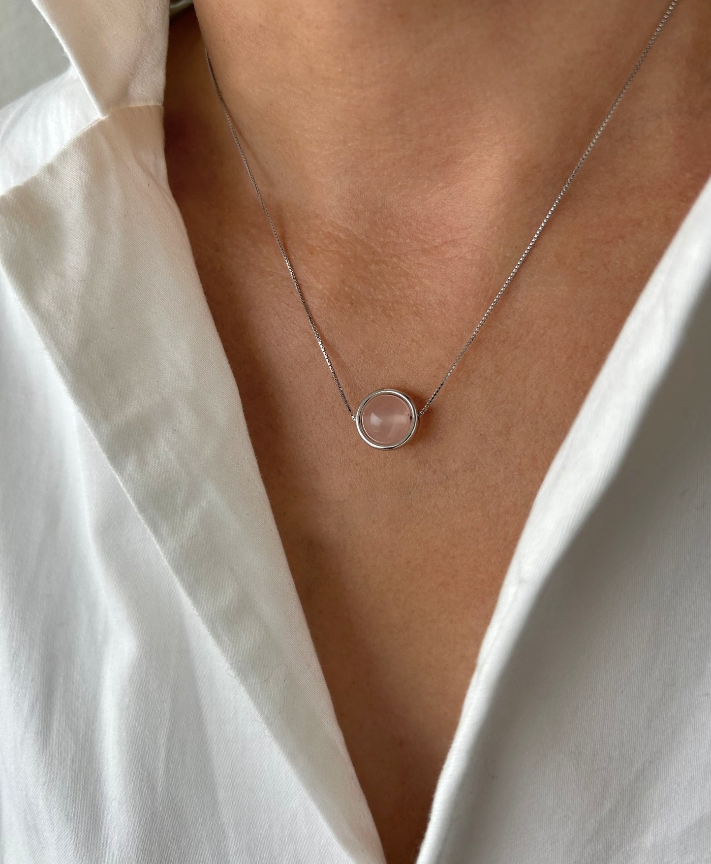 Collar Cuarzo Rosa