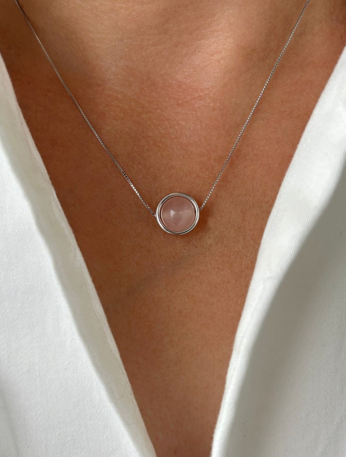 Collar Cuarzo Rosa