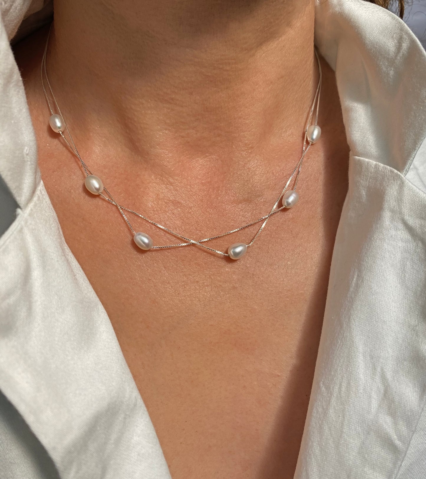 Collar Perlas De Rio
