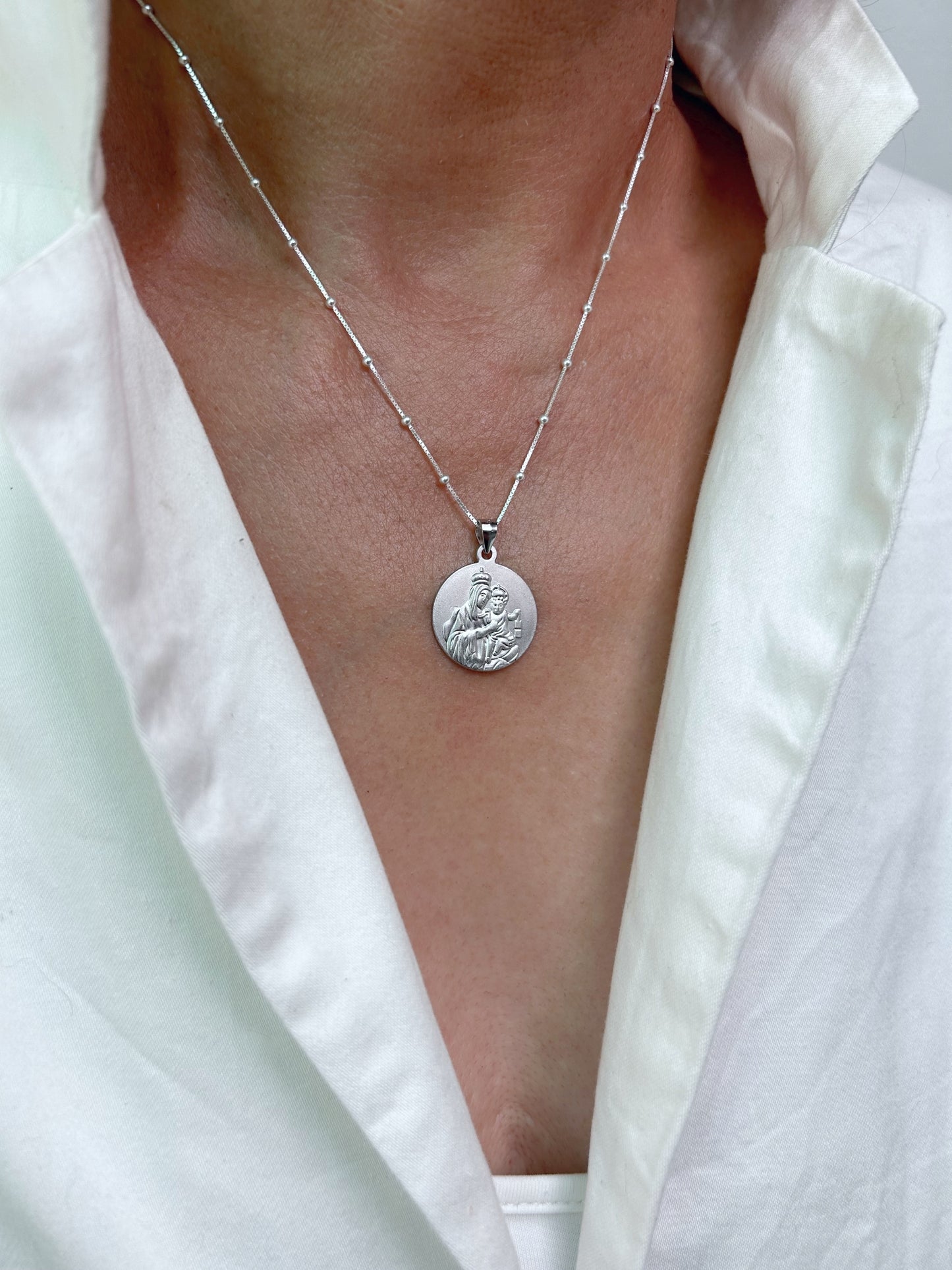 Collar Mujer Plata Virgen del Carmen