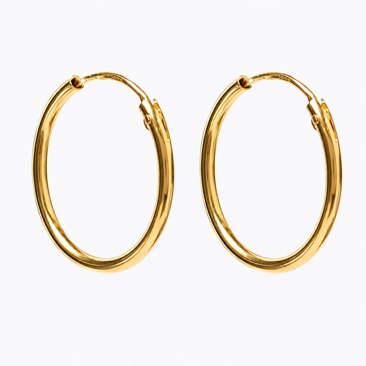 Aros Argolla Tubulares Oro 18 Kts