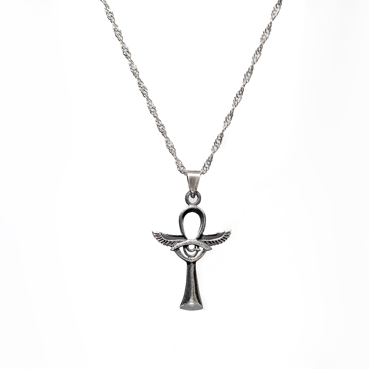 Collar Hombre Cruz Egipcia con Ojo de Horus