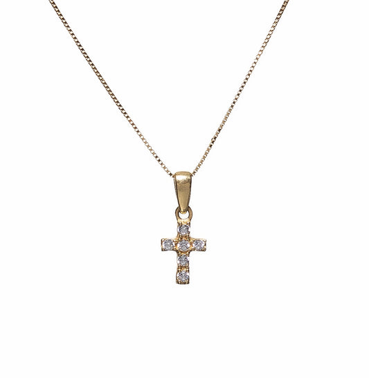 Collar Cruz Oro Amarillo 18 Kts Circones