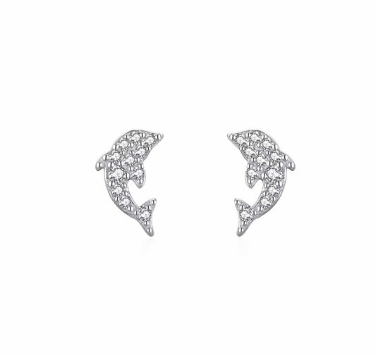 Aros Delfines Plata