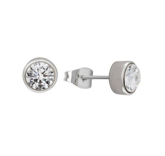 Aros Hombre Punto de Luz Plata