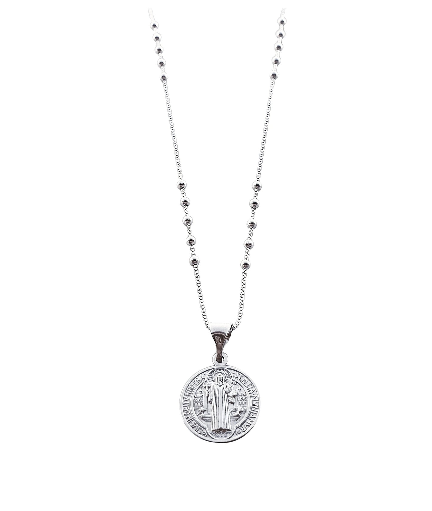 Collar Plata Mujer San Benito Protector